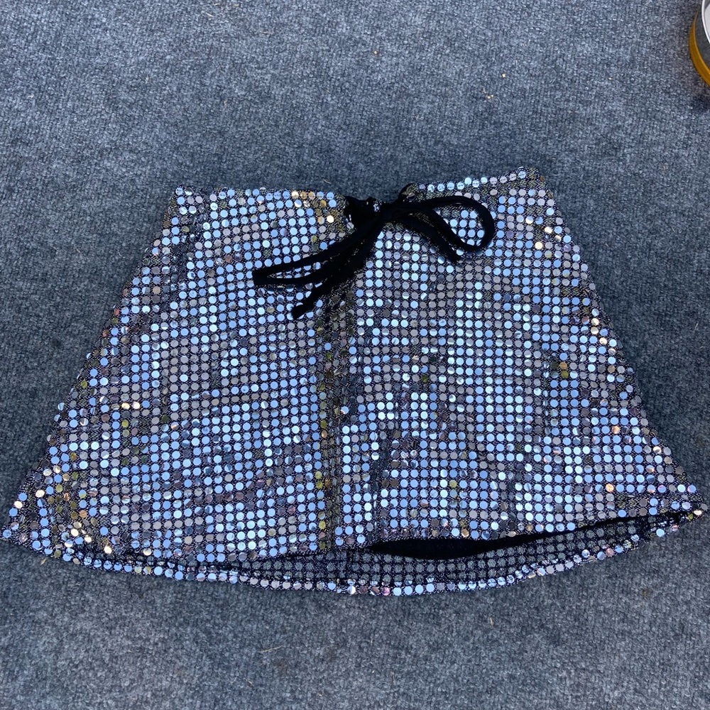Shiny disco skirt